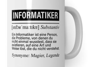 Informatiker Tasse, It Geschenke Lustig, Programmierer Becher Spruch Informatik Geschenkidee, Entwickler Coder Kaffeetasse