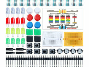 Electronics Components Basic Starter Satz für Arduino Steckbrett mit LED Summer Kondensatorwiderstand +Kunststoffbox