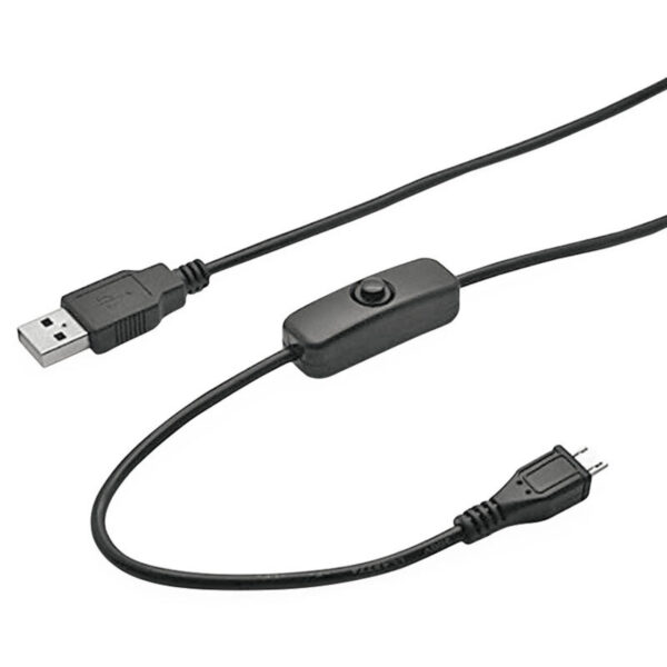 Joy-IT USB-Ladekabel mit Ein-/Aus-Schalter, USB-Stecker(Typ A) auf micro-USB-Stecker, schwarz, 1,5 m