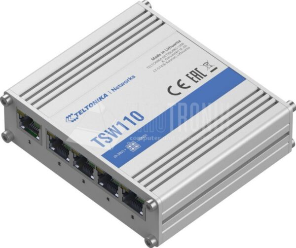 Teltonika TSW110 Netzwerk-Switch Unmanaged Gigabit Ethernet (10/100/1000) Power over Ethernet (PoE) Blau - Grau (TSW110)