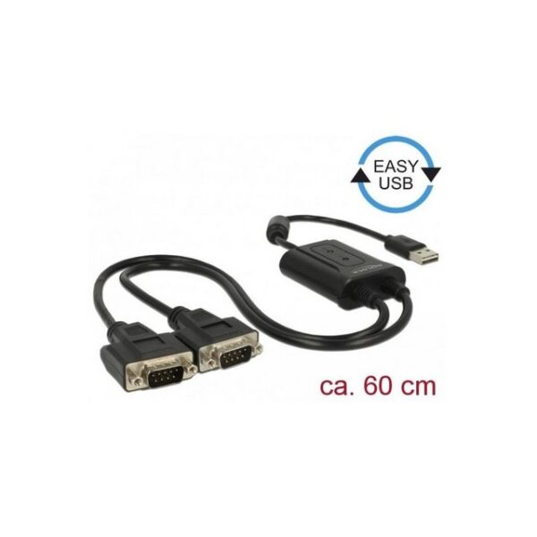 Delock "63950 - USB 2.0 zu 2 x serial RS-232 adapter" Computer-Kabel