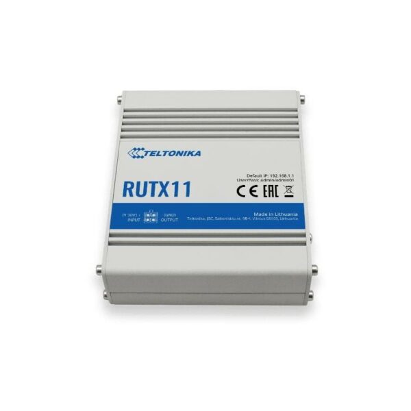 Teltonika - RUTX11 Dual Band (2,4 GHz / 5 GHz) wireless gigabit ethernet Router 3G 4G Grau
