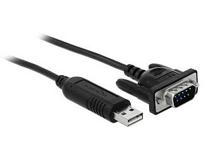 DeLOCK USB A/D-SUB 9 Adapter 1,8 m schwarz