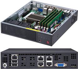 Super Micro Supermicro SuperServer E200-9A - Server - Mini-1U - 1-Weg - 1 x Atom C3558 - RAM 0GB - kein HDD - AST2400 - GigE - kein Betriebssystem - Monitor: keiner (SYS-E200-9A)