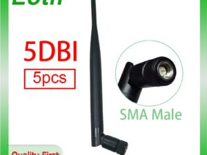 Eoth 5pcs 2.4Ghz 5dbi Wifi Antenna IOT PBX SMA Male connector 2.4G Omni-Directional 2.4 ghz antenas Wireless Router Antenne