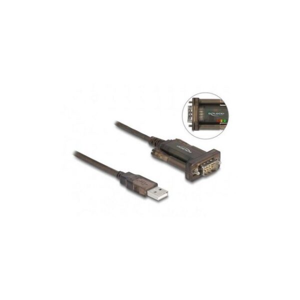 Delock Adapter USB 2.0 Typ-A > 1 x Seriell DB9 RS-232 Computer-Kabel, DB9, (200,00 cm)