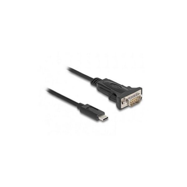 Delock Adapter USB Type-C™ zu 1 x Seriell RS-232 D-Sub 9 Pin, 0,25 m Computer-Kabel, RS232, (30,00 cm)
