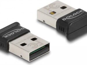 Delock USB Bluetooth 5.0 Adapter Klasse 1 im Micro Design - Reichweite bis zu 100 Meter (61024)