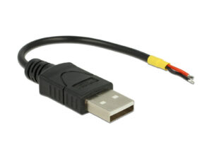 Kabel usb 2.0 a Stecker 2 x offene Kabelenden Strom 10 cm Raspberry Pi (85250) - Delock