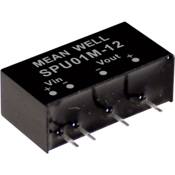 Mean Well - SPU01L-12 DC/DC-Wandlermodul 84 mA 1 w Anzahl Ausgänge: 1 x Inhalt 1 St.