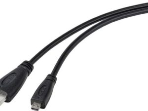 TRU COMPONENTS HDMI-Kabel Raspberry Pi [1x HDMI-Stecker - 1x HDMI-Stecker D Micro] 1.80 m Schwarz