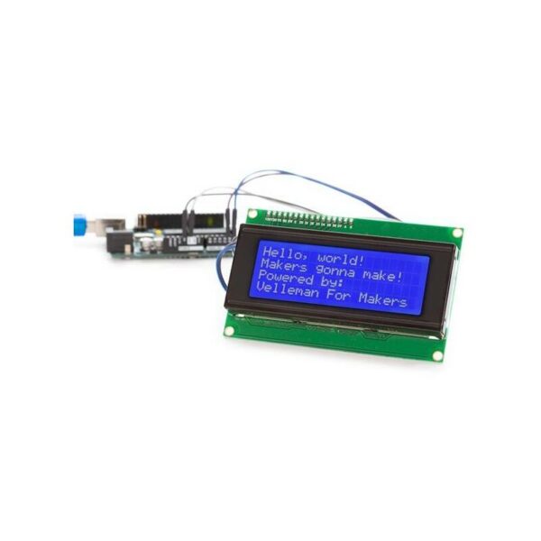 Whadda - I²C 20x4 lcd-modul für arduino® - blaue hintergrundbeleuchtung