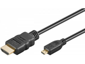 HDMI™-High-Speed-Kabel mit Ethernet (Micro, 4K @ 60 Hz) HDMI™-Stecker (Typ a) HDMI™-Micro-Stecker (Typ d), 1 m (53781) - Goobay