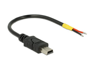Kabel usb 2.0 Mini-B Stecker 2x offene Kabelenden Strom 10 cm Raspberry (85251) - Delock