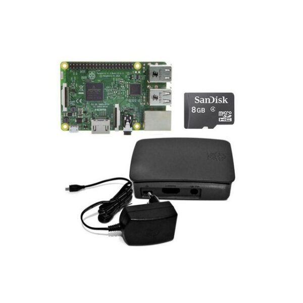 Raspberry Pi Foundation EB5658 - Raspberry Pi 3 Starter Kit Bundle in Schwarz Grau Mini-PC