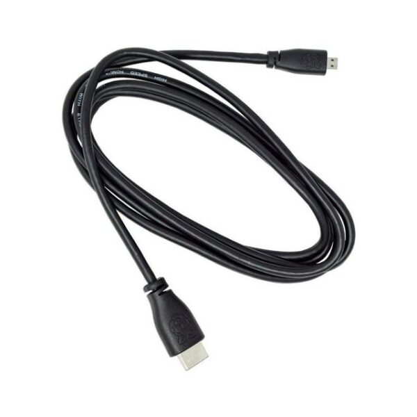 Raspberry Pi Foundation EB7527 - Raspberry Pi Micro HDMI zu HDMI Kabel schwarz 2m HDMI-Kabel, HDMI micro, HDMI (200,00 cm)