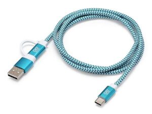 Arduino TPX00094 USB-C Kabel [1x USB-C® - 2x USB-C®, USB-A] 1m Weiß, Türkis