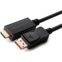 MicroConnect - Adapterkabel - DisplayPort männlich eingerastet zu HDMI männlich - 2 m - Schwarz - unterstützt 4K 60 Hz (4096 x 2160)